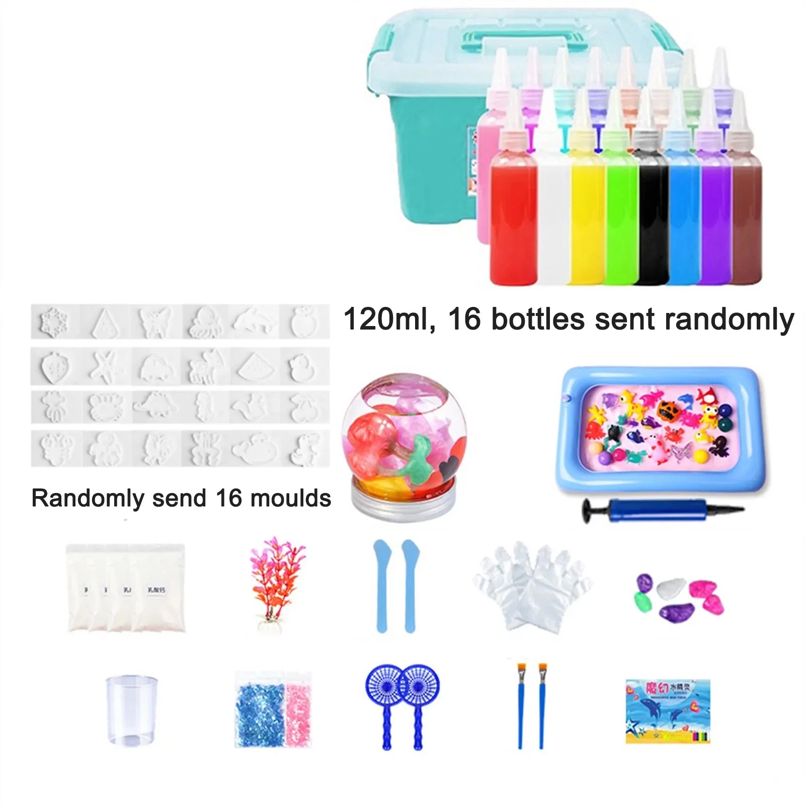 Diy Water Elf Ocean Mold For Kids 3d Handmade Kits Aqua Fairy Gel Toy Set Handicrafts Educational Toys Children Gift