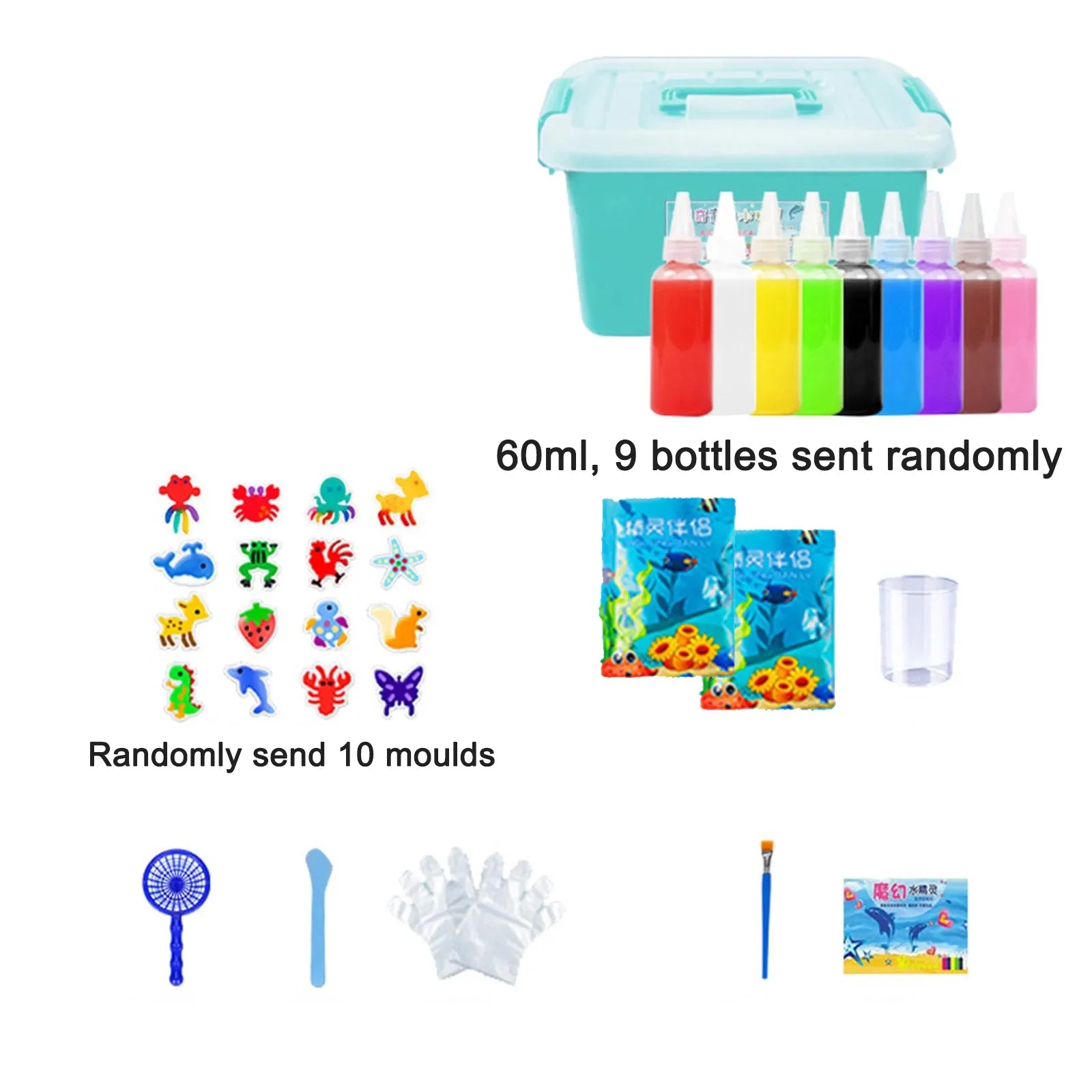 Diy Water Elf Ocean Mold For Kids 3d Handmade Kits Aqua Fairy Gel Toy Set Handicrafts Educational Toys Children Gift