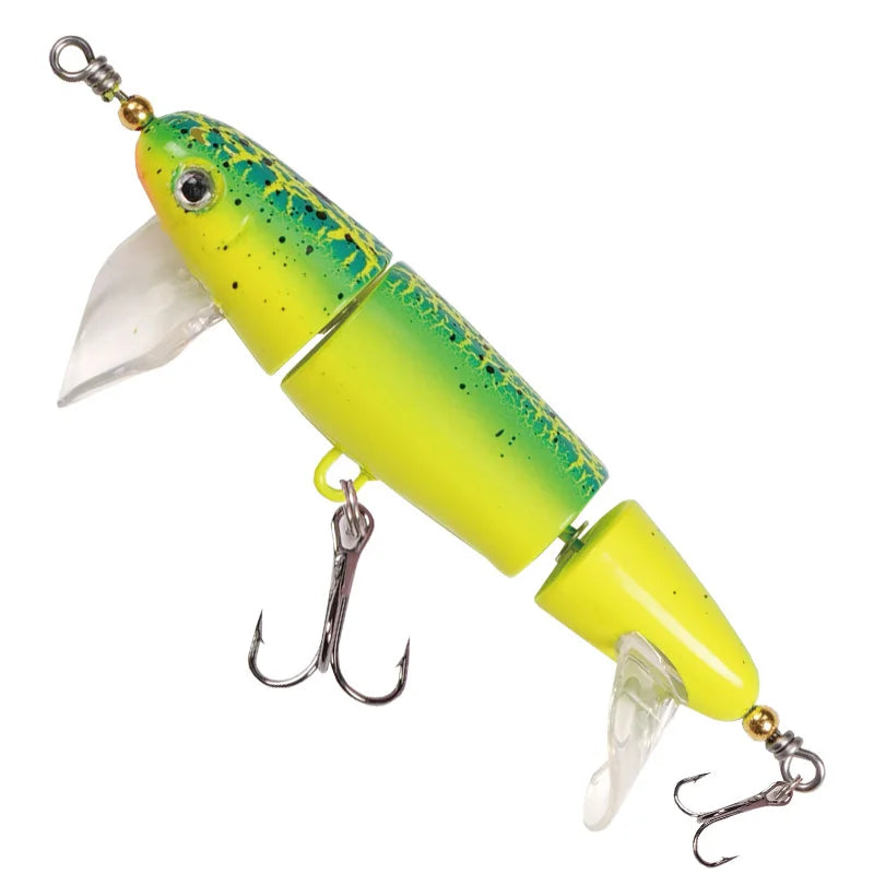 Top Water 3-Section Fishing Lures Sea Bass Crankbaits Minnow Whopper Freshwater Saltwater Floating Lure for Catfish Pike Teaser