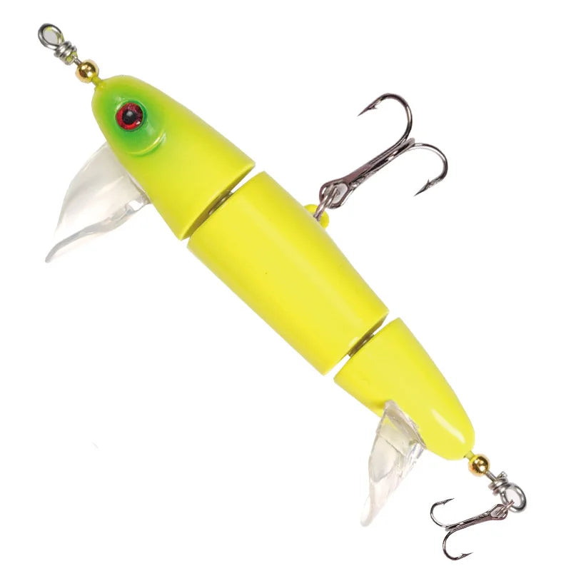 Top Water 3-Section Fishing Lures Sea Bass Crankbaits Minnow Whopper Freshwater Saltwater Floating Lure for Catfish Pike Teaser