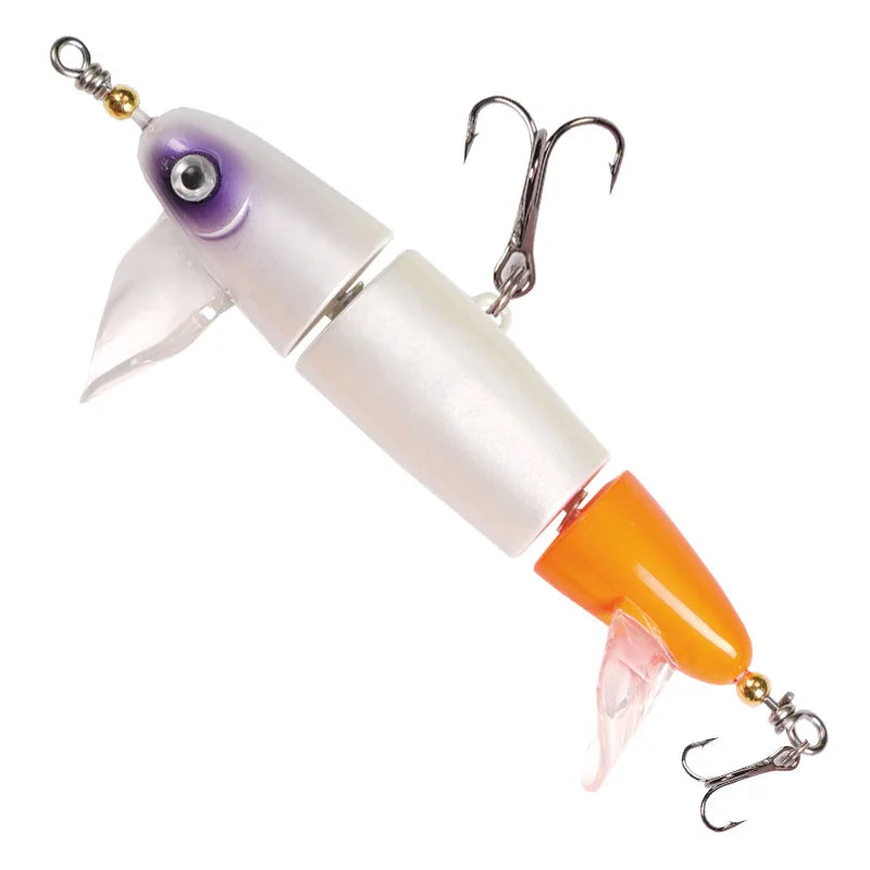 Top Water 3-Section Fishing Lures Sea Bass Crankbaits Minnow Whopper Freshwater Saltwater Floating Lure for Catfish Pike Teaser