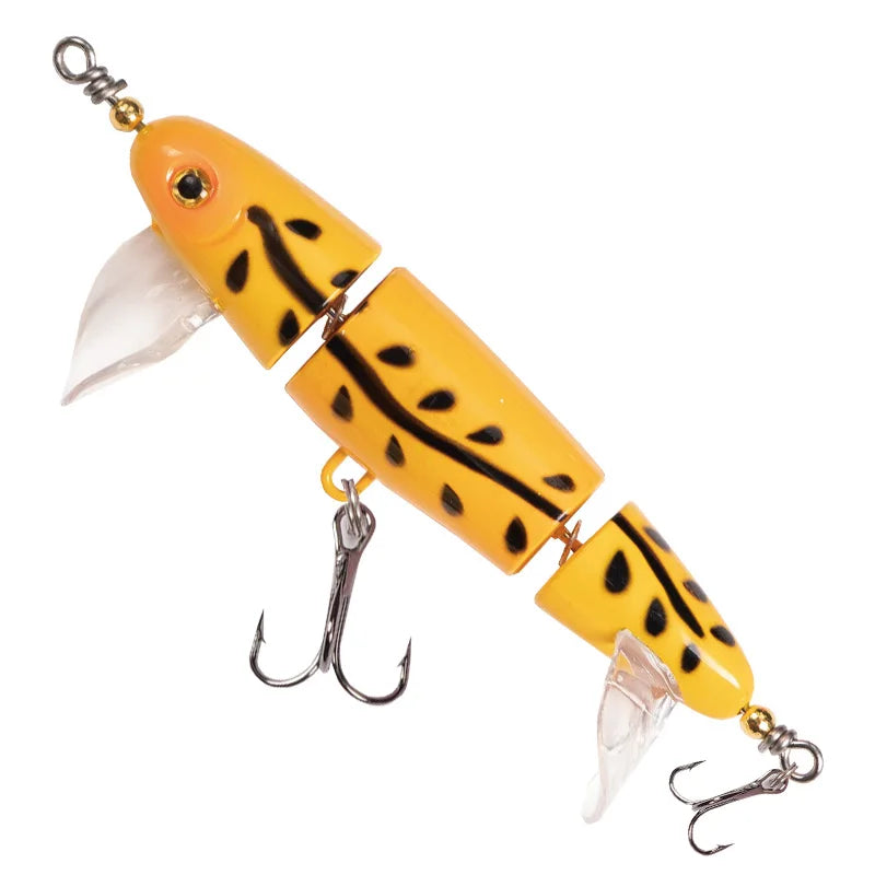 Top Water 3-Section Fishing Lures Sea Bass Crankbaits Minnow Whopper Freshwater Saltwater Floating Lure for Catfish Pike Teaser